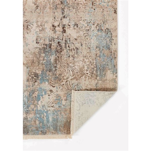 ECARPET Malia Blue Traditional Rectangular Polyester Abstract Area Rug - 8 x 10-ft