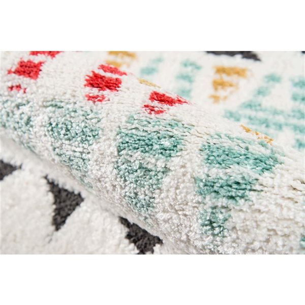 ECARPET Kaia Multicolour Contemporary Rectangular Polyester Area Rug - 5 x 7-ft