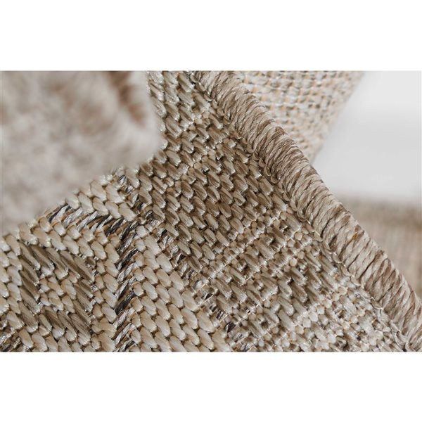 ECARPET Maze Grey Transitional Indoor/Outdoor Rectangular Polypropylene Geometric Area Rug - 5 x 7-ft