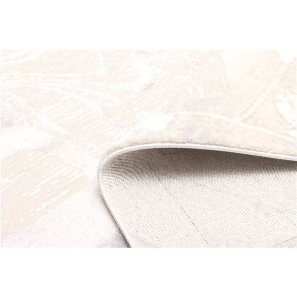 ECARPET Echo Grey Contemporary Rectangular Polyester Abstract Area Rug - 8 x 10-ft