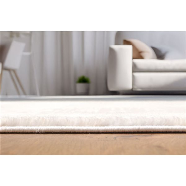 ECARPET Echo Grey Contemporary Rectangular Polyester Abstract Area Rug - 8 x 10-ft