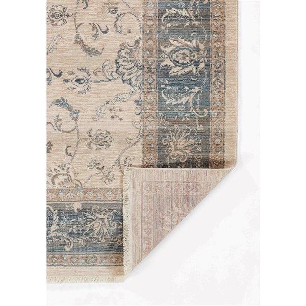 ECARPET Monet Blue Traditional Rectangular Polyester Abstract Runner Rug - 2 x 8-ft