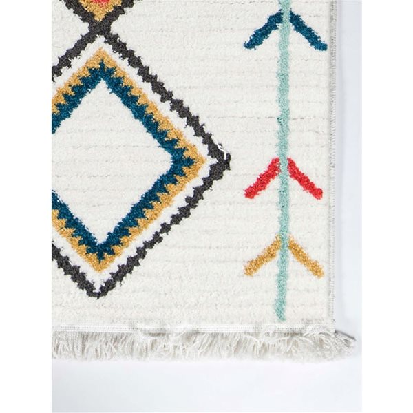 ECARPET Vivi Multicolour Contemporary Rectangular Polyester Area Rug - 9 x 12-ft