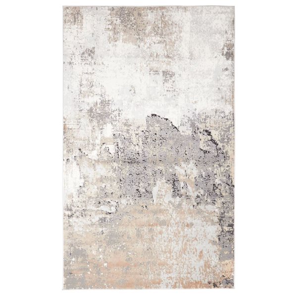 ECARPET Bronte Taupe Grey Contemporary Rectangle Polyester Abstract Area Rug - 5 x 8-ft