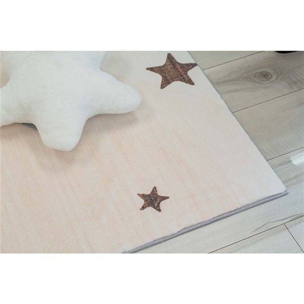 Rug Branch Soft Steps Playtime 7 x 10-ft Abstract Area Rug for Kids - Off-White