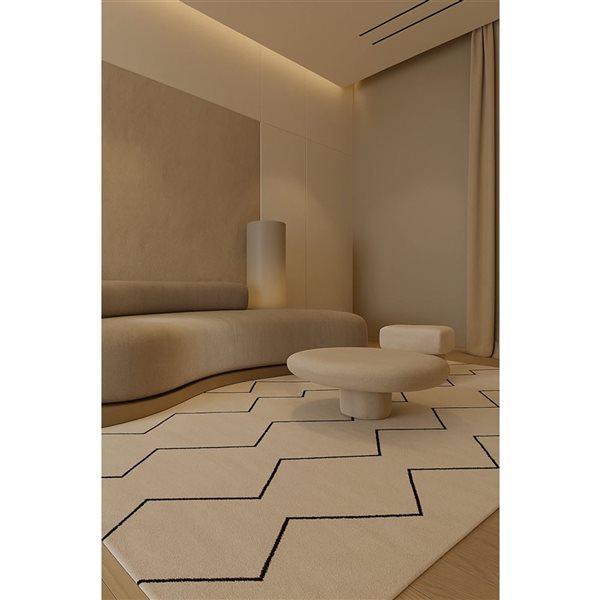 Rug Branch Maya 7 x 10-ft Abstract Modern Area Rug - Off-White
