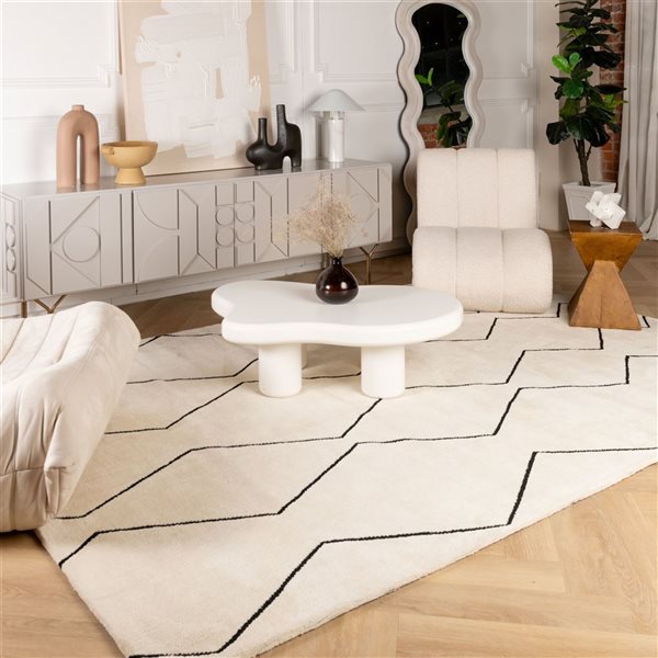 Rug Branch Maya 7 x 10-ft Abstract Modern Area Rug - Off-White