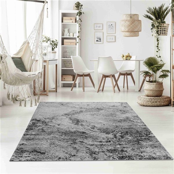 Rug Branch Sakarya 8 x 11-ft Abstract Runner Rug - Grey