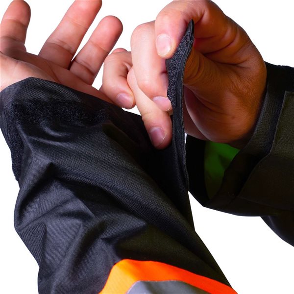 Terra High Visibility Rain Jacket w/ Removable Hood - Yellow - Large