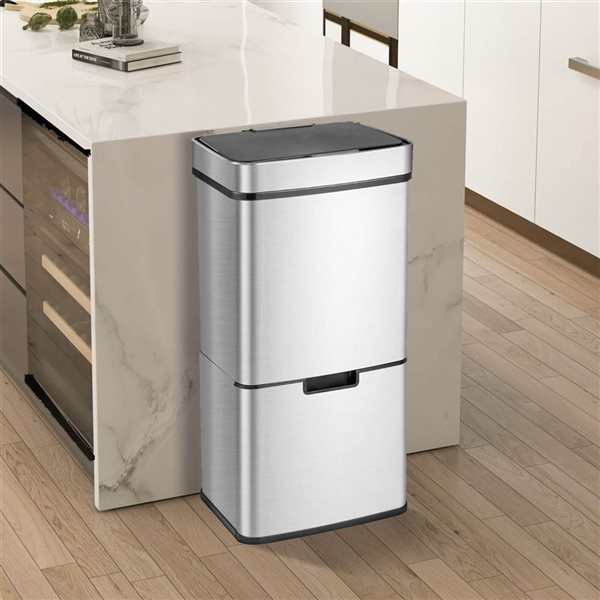 Costway 17,9 L Silver Kitchen Trash Can