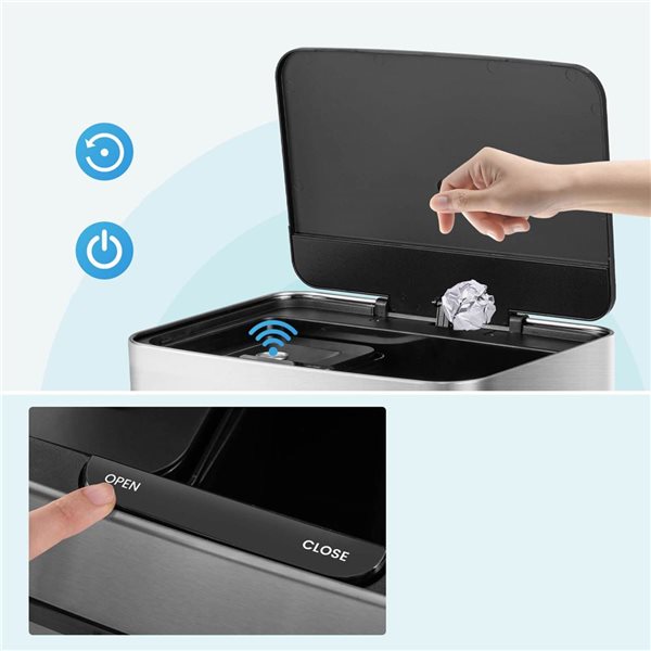 Costway 17,9 L Silver Kitchen Trash Can