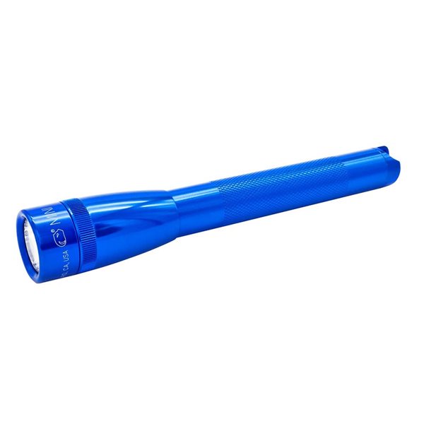 Lampe Torche Mini Maglite 2 Cellules AA – Bleu Métallisé – Résistante (M2A116)