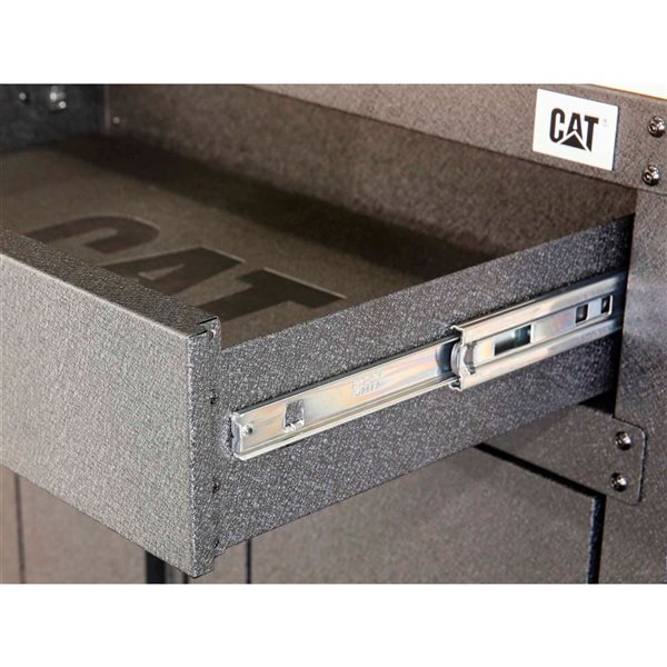 CAT RTA Garage Storage Cabinetry Set w/ 4 Lockers, 3 Wall Lockers, 3 Under Table Lockers and 96-in Workbench