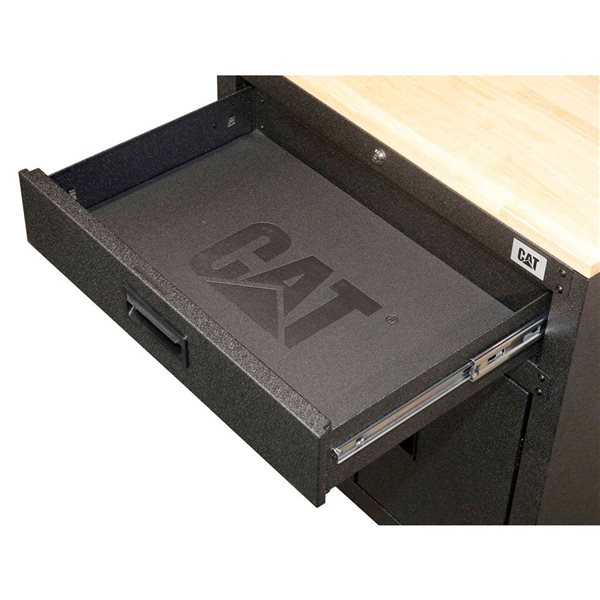 CAT RTA Garage Storage Cabinetry Set w/ 4 Lockers, 3 Wall Lockers, 3 Under Table Lockers and 96-in Workbench