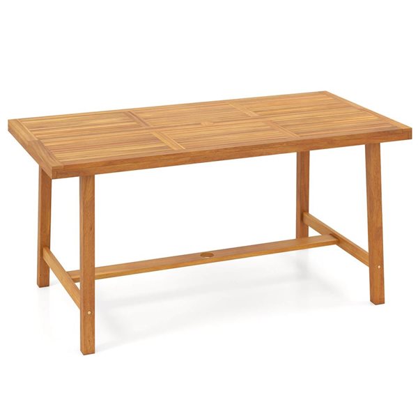 Costway 63-in Acacia Wood Dining Table