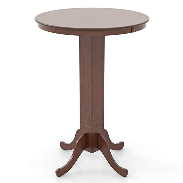 Costway 30-in Wood Pub Round Dining Table