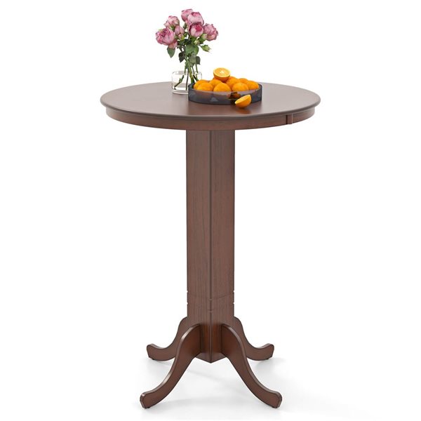 Costway 30-in Wood Pub Round Dining Table