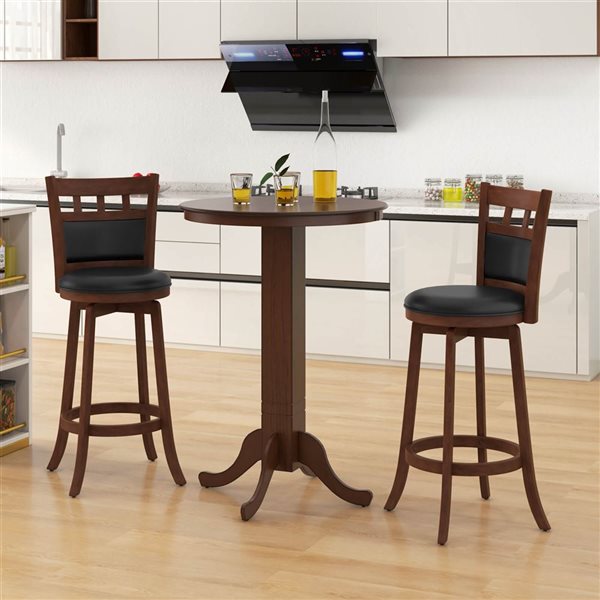 Costway 30-in Wood Pub Round Dining Table