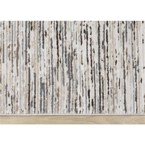 Rug Branch Sylvaris 4-ft x 6-ft Striped Indoor Polypropylene Area Rug - Beige
