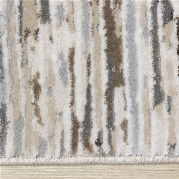 Rug Branch Sylvaris 4-ft x 6-ft Striped Indoor Polypropylene Area Rug - Beige