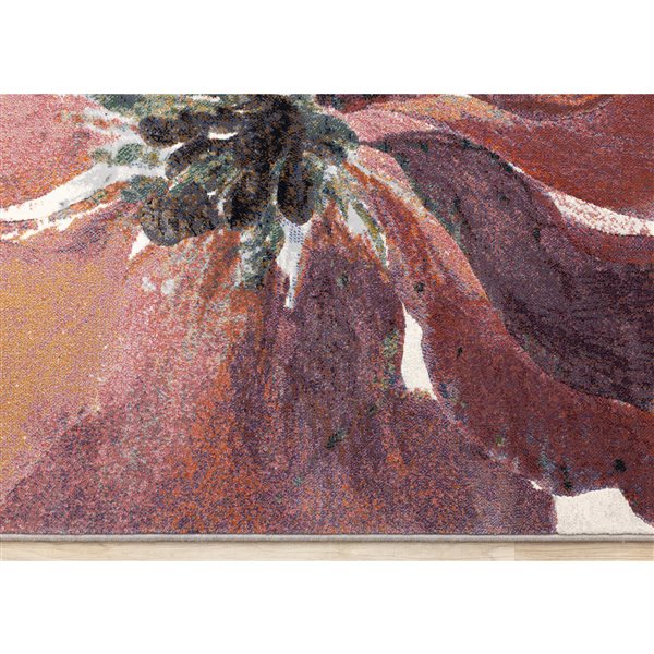 Rug Branch Aethera 5-ft x 8-ft Botanical Indoor Polypropylene Area Rug - Pink