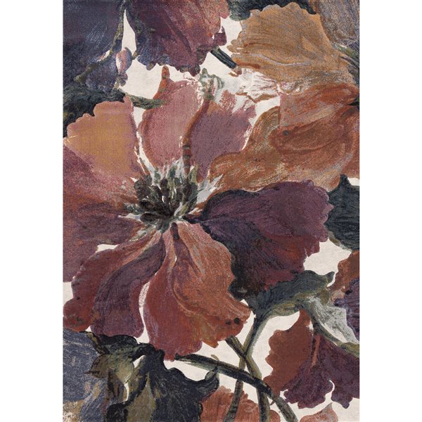 Rug Branch Aethera 5-ft x 8-ft Botanical Indoor Polypropylene Area Rug - Pink