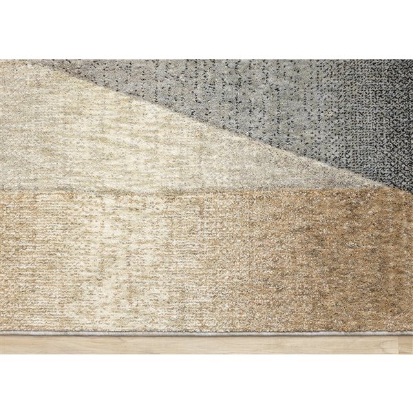 Rug Branch Cora 5-ft x 8-ft Geometric Indoor Polyester Area Rug - Grey/Brown