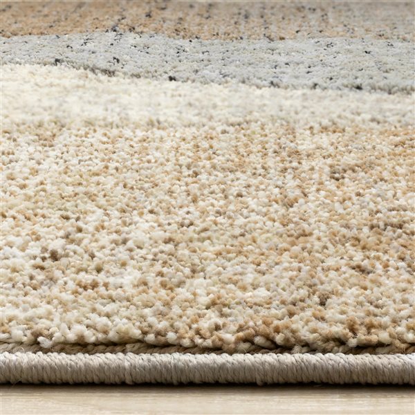 Rug Branch Cora 5-ft x 8-ft Geometric Indoor Polyester Area Rug - Grey/Brown