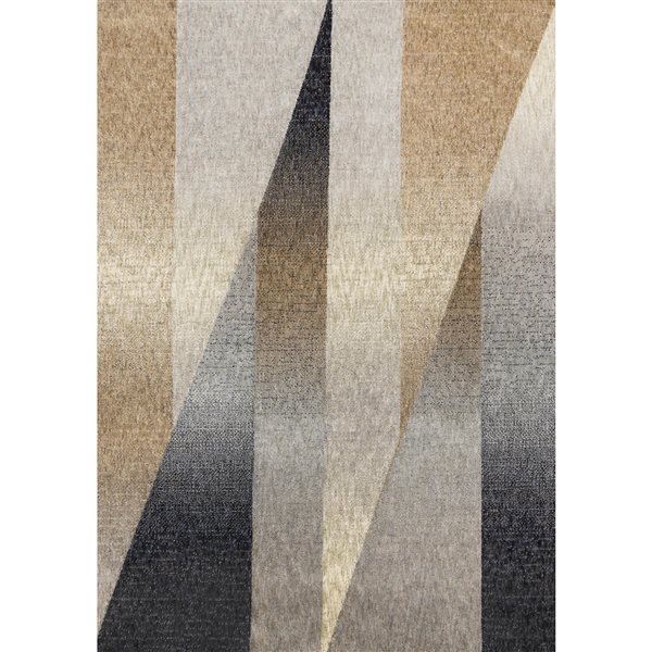 Rug Branch Cora 5-ft x 8-ft Geometric Indoor Polyester Area Rug - Grey/Brown