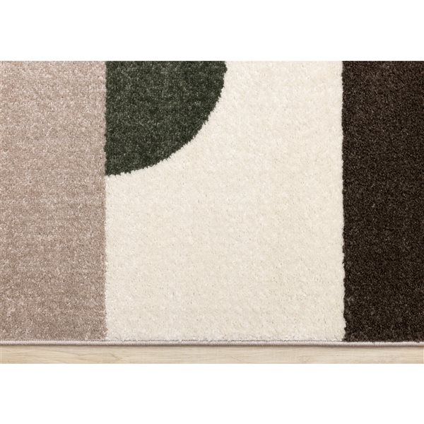 Rug Branch Eluna 5-ft x 8-ft Geometric Indoor Polypropylene Area Rug - Beige/Green