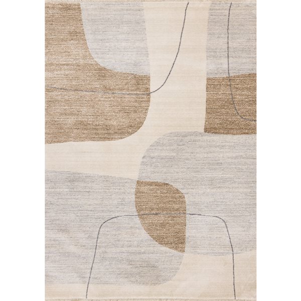Rug Branch Orenda 5-ft x 8-ft Geometric Indoor Polyester Area Rug - Beige