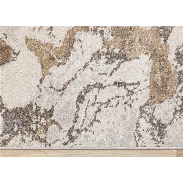 Rug Branch Sereni 5-ft x 8-ft Distressed Indoor Polyester Area Rug - White