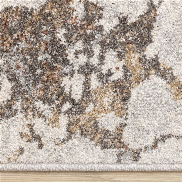 Rug Branch Sereni 5-ft x 8-ft Distressed Indoor Polyester Area Rug - White