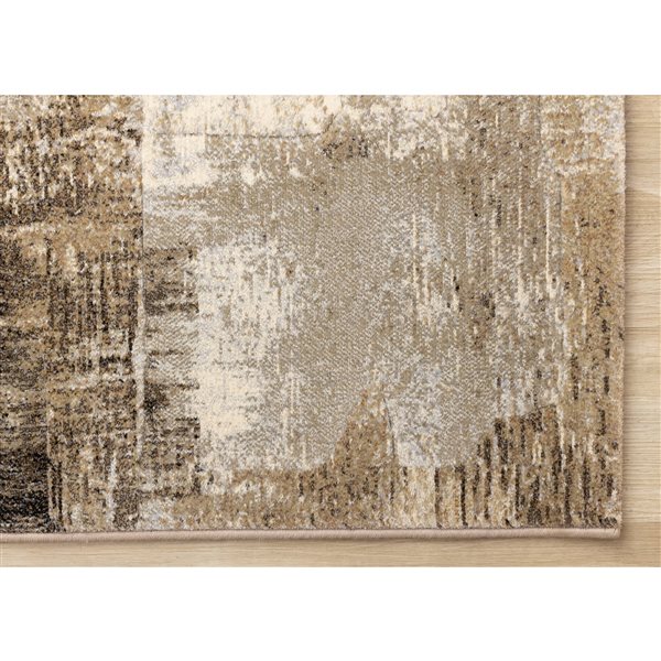 Rug Branch Aethera 5-ft x 8-ft Distressed Indoor Polypropylene Area Rug - Beige