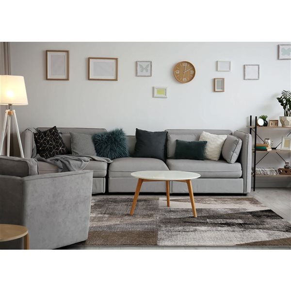 Rug Branch Eden 5-ft x 8-ft Distressed Indoor Polypropylene Area Rug - Beige