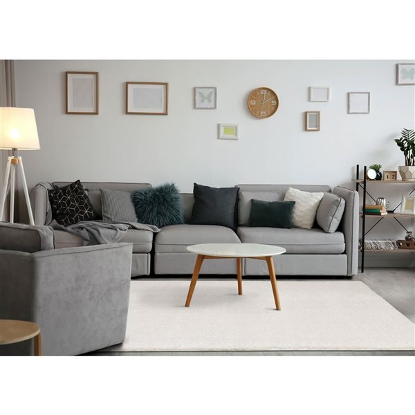 Rug Branch Marakai 4-ft x 6-ft Tonal/Solid Indoor Polypropylene Area Rug - Cream