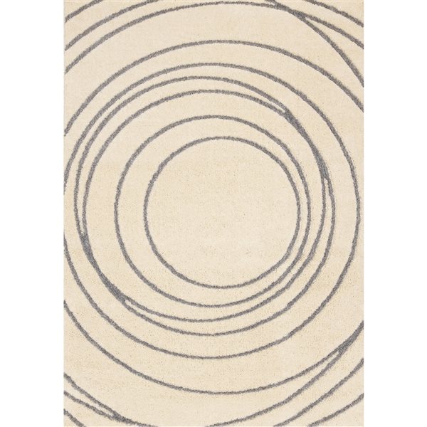 Rug Branch Tortuga 5-ft x 8-ft Geometric Indoor Polyester Area Rug - Beige