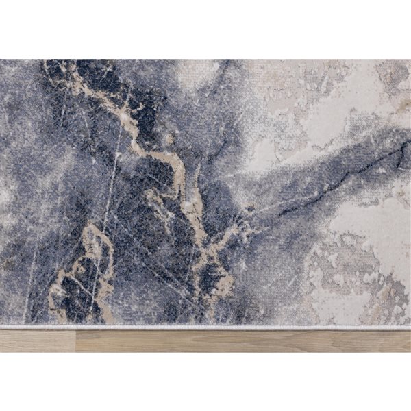 Rug Branch Sylvaris 5-ft x 8-ft Organic Abstract Indoor Polyester Area Rug - Blue