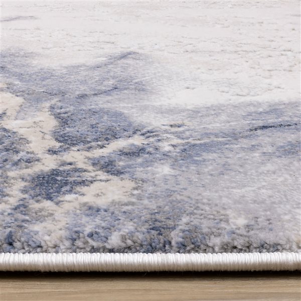 Rug Branch Sylvaris 5-ft x 8-ft Organic Abstract Indoor Polyester Area Rug - Blue