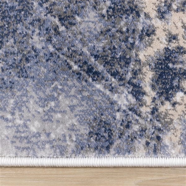 Rug Branch Sylvaris 5-ft x 8-ft Organic Abstract Indoor Polyester Area Rug - Blue