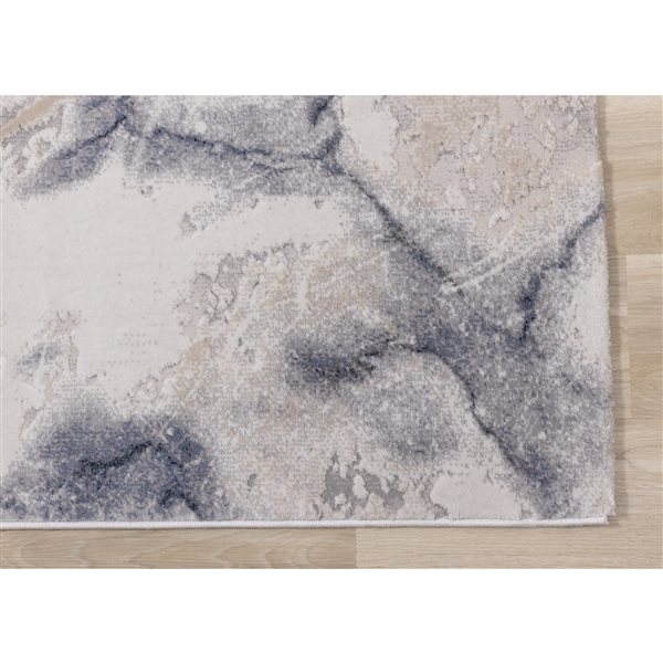 Rug Branch Sylvaris 5-ft x 8-ft Organic Abstract Indoor Polyester Area Rug - Blue