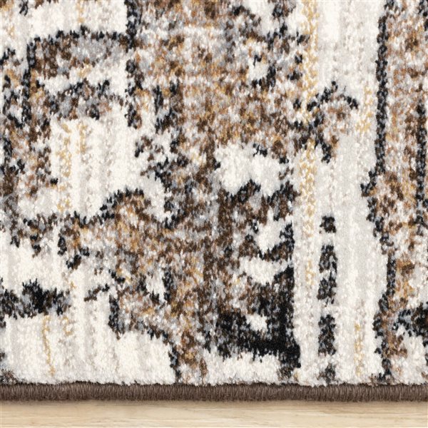 Rug Branch Aethera 5-ft x 8-ft Distressed Indoor Polypropylene Area Rug - Dark Grey