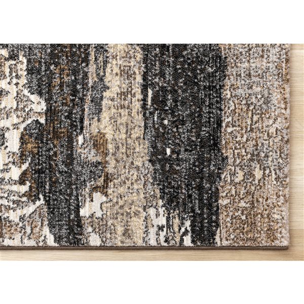 Rug Branch Aethera 5-ft x 8-ft Distressed Indoor Polypropylene Area Rug - Dark Grey
