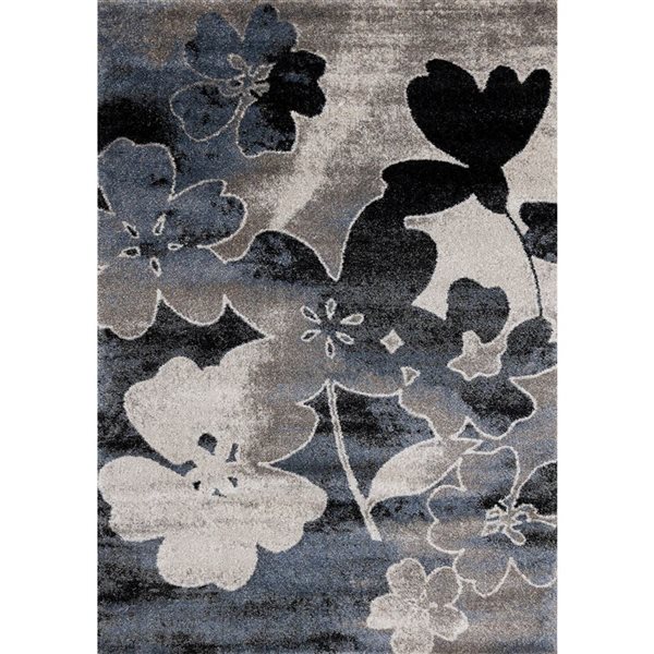Rug Branch Eden 5-ft x 8-ft Botanical Indoor Polypropylene Area Rug - Blue