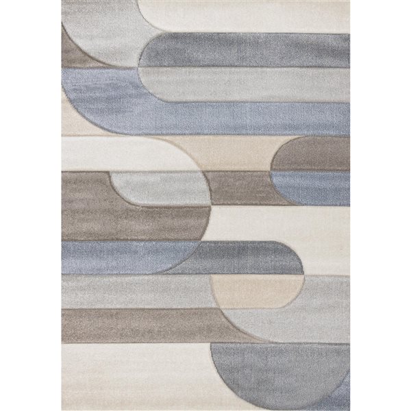 Rug Branch Islae 5-ft x 8-ft Geometric Indoor Polypropylene Area Rug - Blue