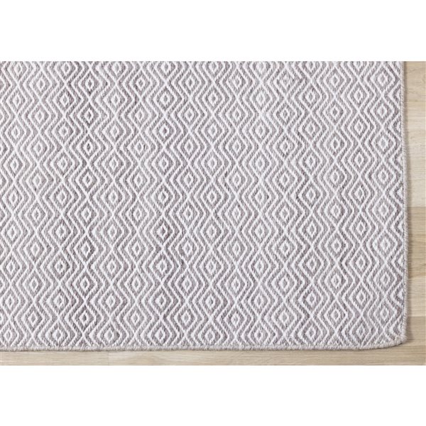 Rug Branch Cindara 5-ft x 8-ft Geometric Indoor Polyester Area Rug - Beige/White