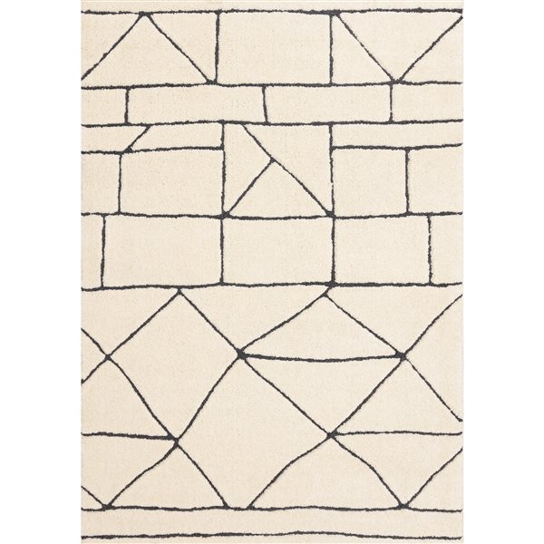 Rug Branch Bauer 5-ft x 8-ft Geometric Indoor Polyester Area Rug - Beige