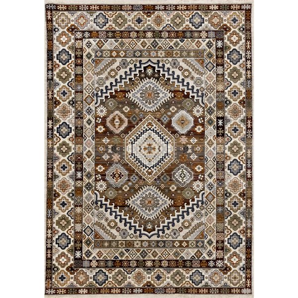 Rug Branch Jovira 5-ft x 8-ft Border Indoor Polypropylene Area Rug - Beige
