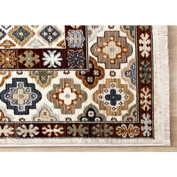 Rug Branch Jovira 5-ft x 8-ft Border Indoor Polypropylene Area Rug - Beige