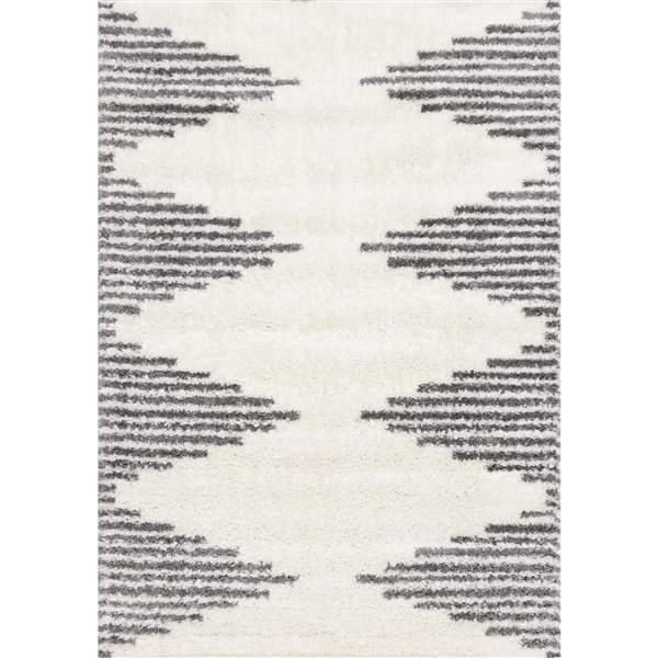 Rug Branch Marakai 5-ft x 8-ft Geometric Indoor Polypropylene Area Rug Cream
